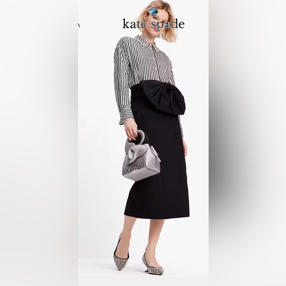 kate spade Dresses & Skirts - Kate Spade Black Bow Pencil Skirt SIZE 8 NWT